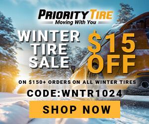 Winter Tire Sale @PriorityTire | $15 OFF on orders of $150+ on all Winter Tires (Code: WNTR1024)