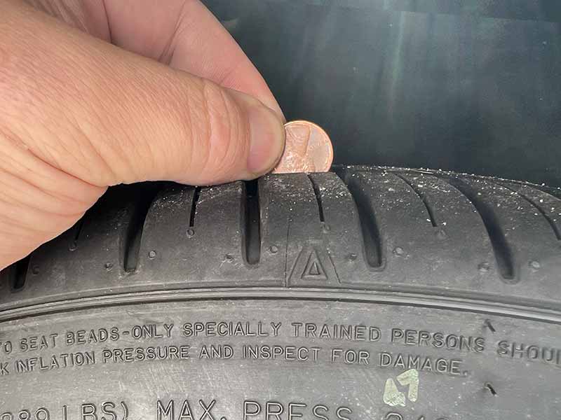 how to check tires with a penny