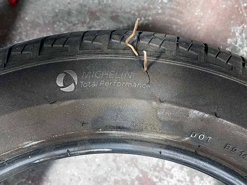 nail in sidewall