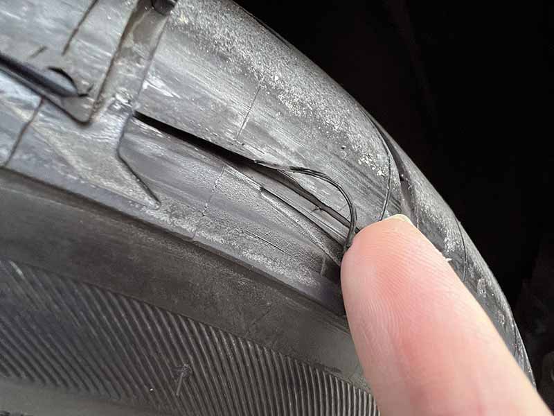Tire Damage From Rubbing On Fender