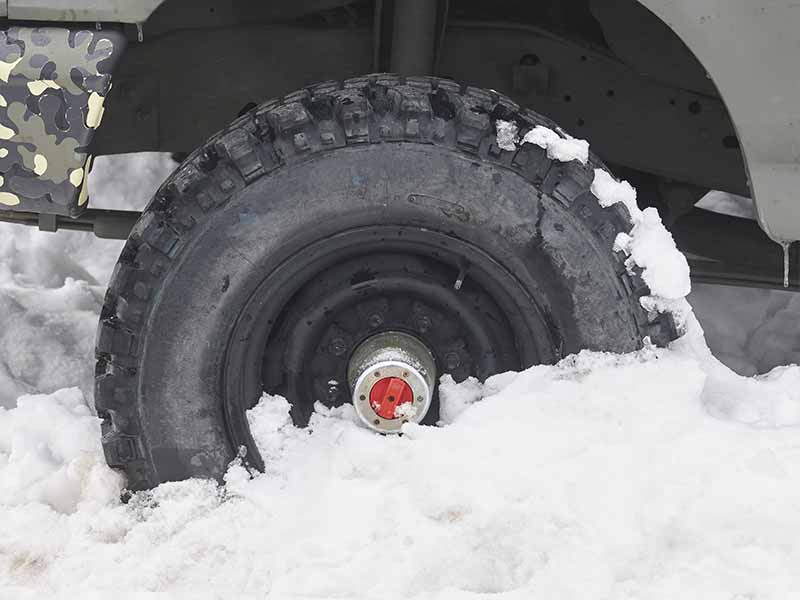 All-Terrain Tires In Deep Snow