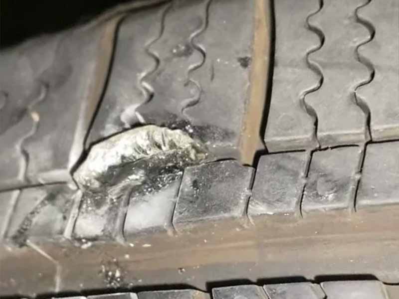 can glass pop a tire