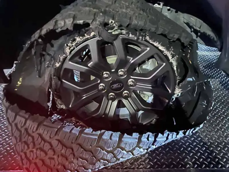 what causes a tire to blowout on the side