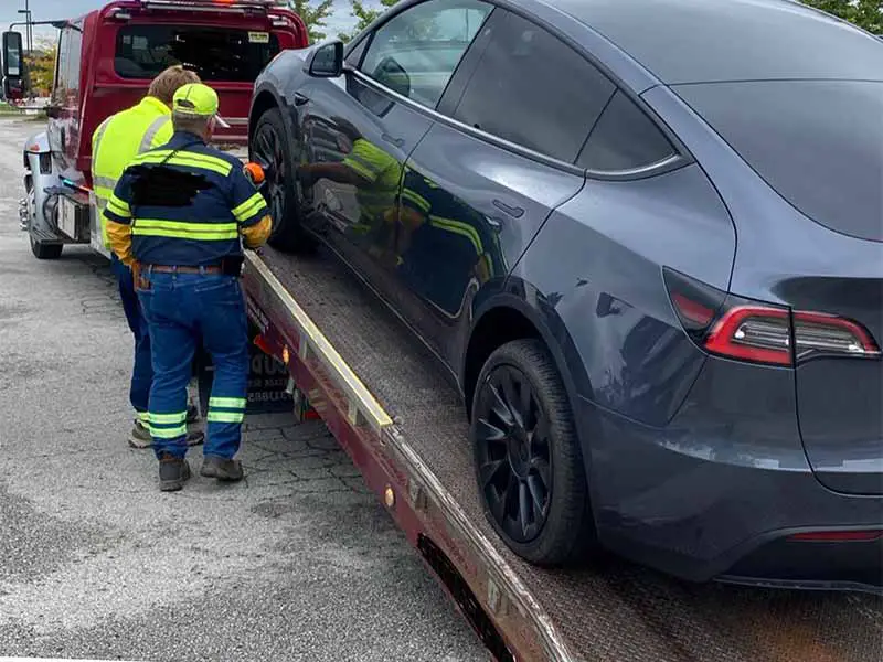 tesla flat tire