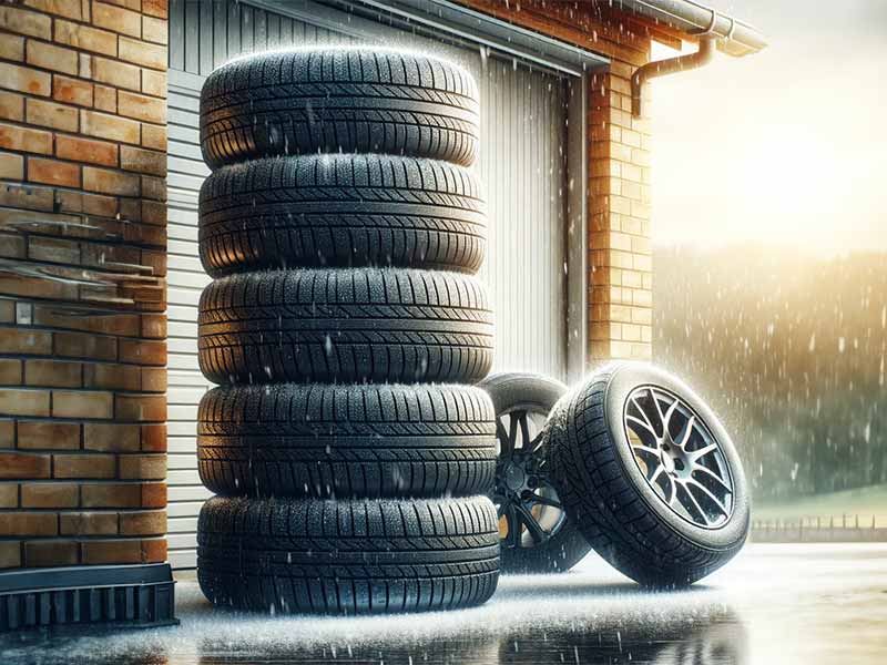 can i store tires outside