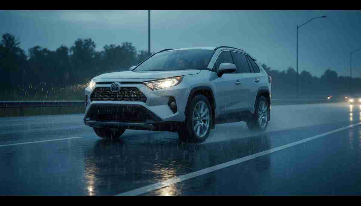 The Dunlop Grandtrek Touring A/S has limited wet weather capability — extra caution is advised in heavy rain.