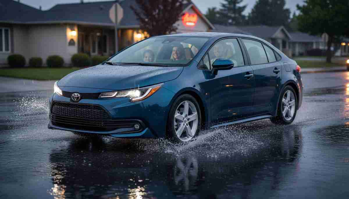 The Goodyear Assurance Finesse provides good wet weather performance, handling rainy conditions adequately.