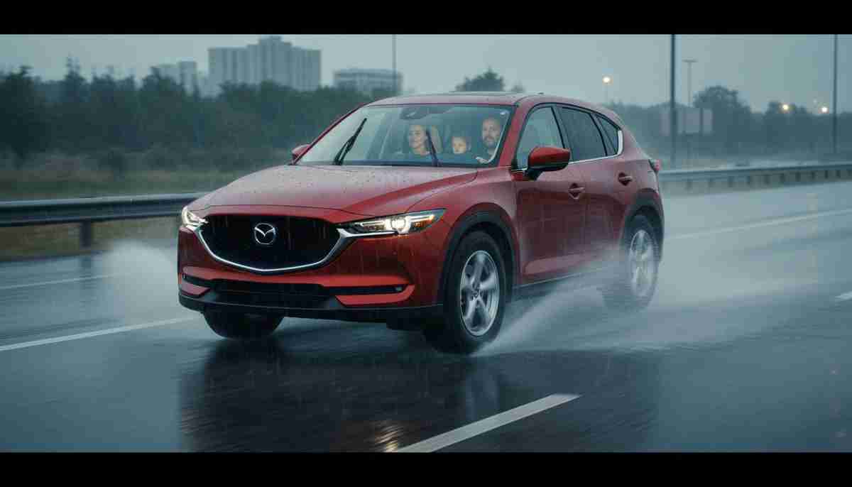 The Toyo Open Country A25A has limited wet weather capability — extra caution is advised in heavy rain.