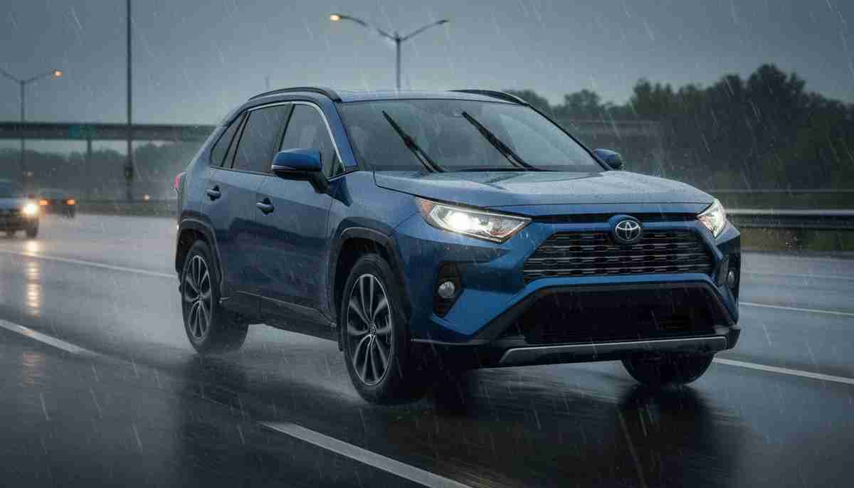The Toyo Open Country A43 has limited wet weather capability — extra caution is advised in heavy rain.