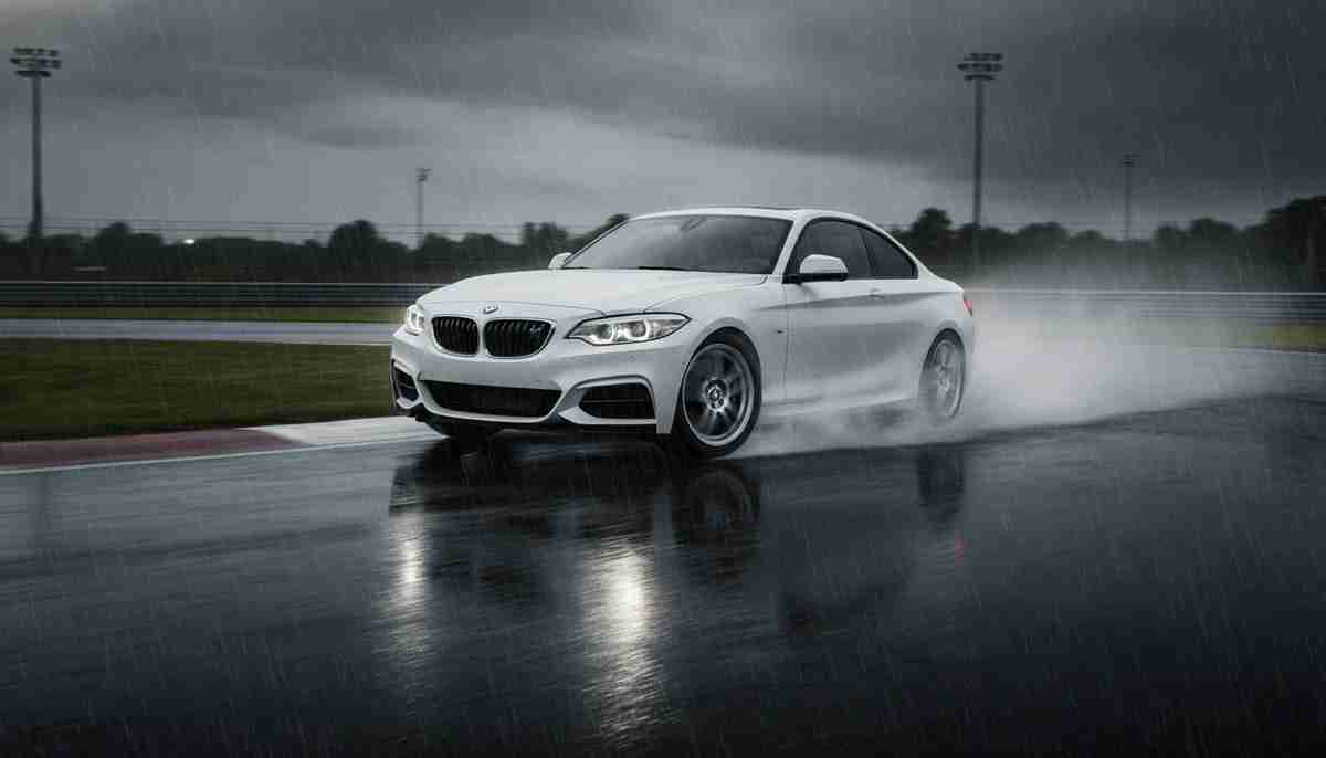 The Yokohama ADVAN A052 provides adequate wet weather performance, handling rainy conditions adequately.