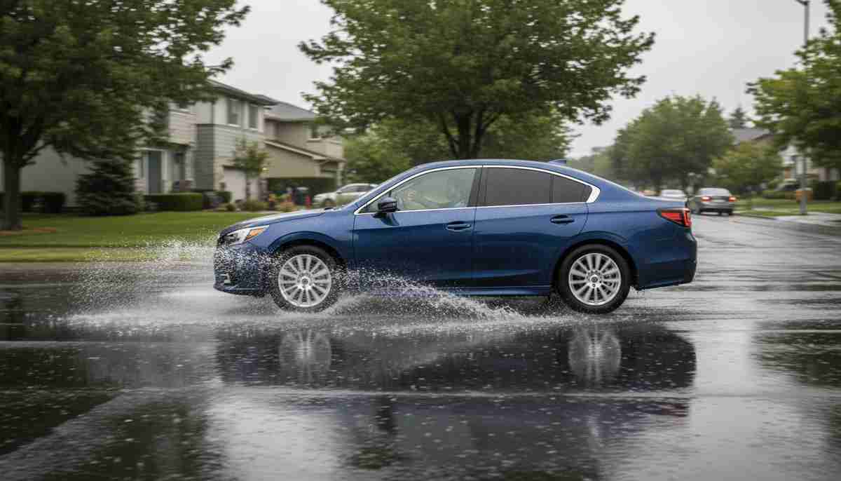 The Yokohama AVID S34RV provides good wet weather performance, handling rainy conditions adequately.