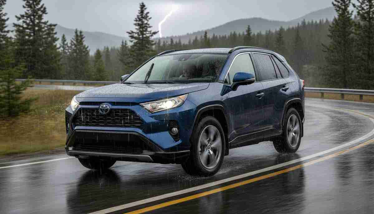 The Bridgestone Ecopia H/L 422 Plus RFT provides good wet weather performance, handling rainy conditions adequately.