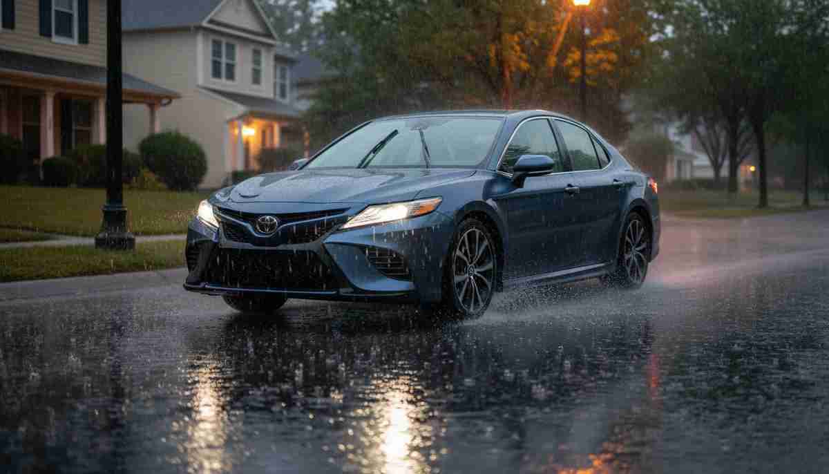 The Bridgestone Potenza RE97AS RFT provides good wet weather performance, handling rainy conditions adequately.