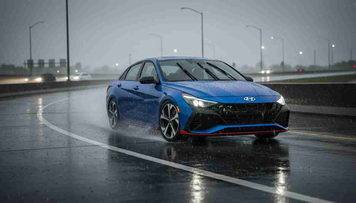 The Goodyear Eagle F1 GS EMT has limited wet weather capability — extra caution is advised in heavy rain.