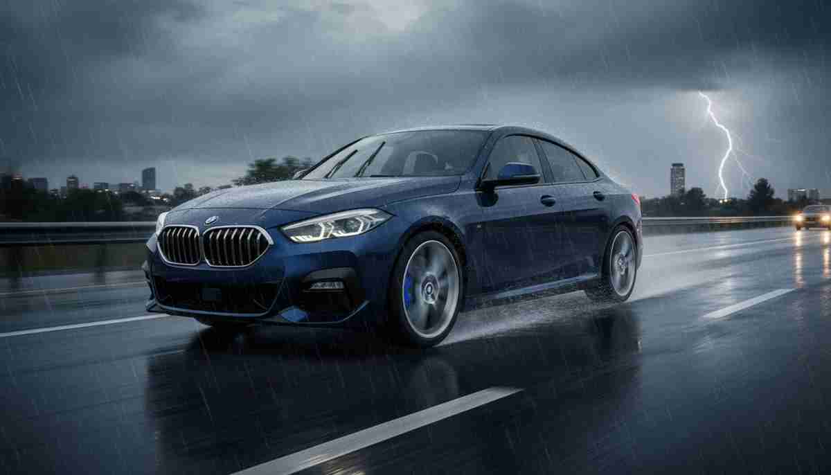 The Hankook Ventus V2 concept2 provides good wet weather performance, handling rainy conditions adequately.