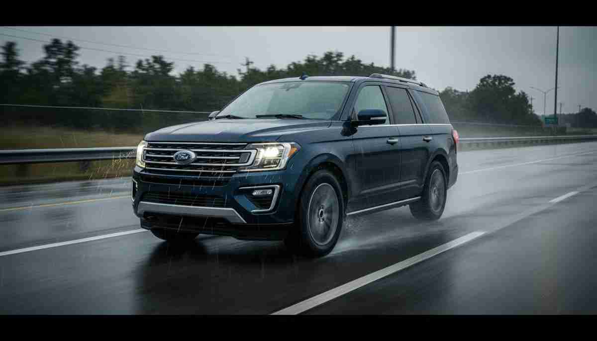 The Yokohama Geolandar G91F has limited wet weather capability — extra caution is advised in heavy rain.