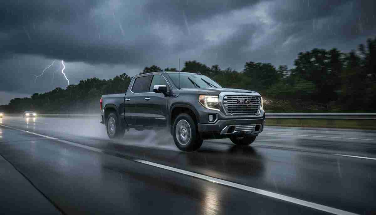 The Yokohama Geolandar H/T G95A provides good wet weather performance, handling rainy conditions adequately.