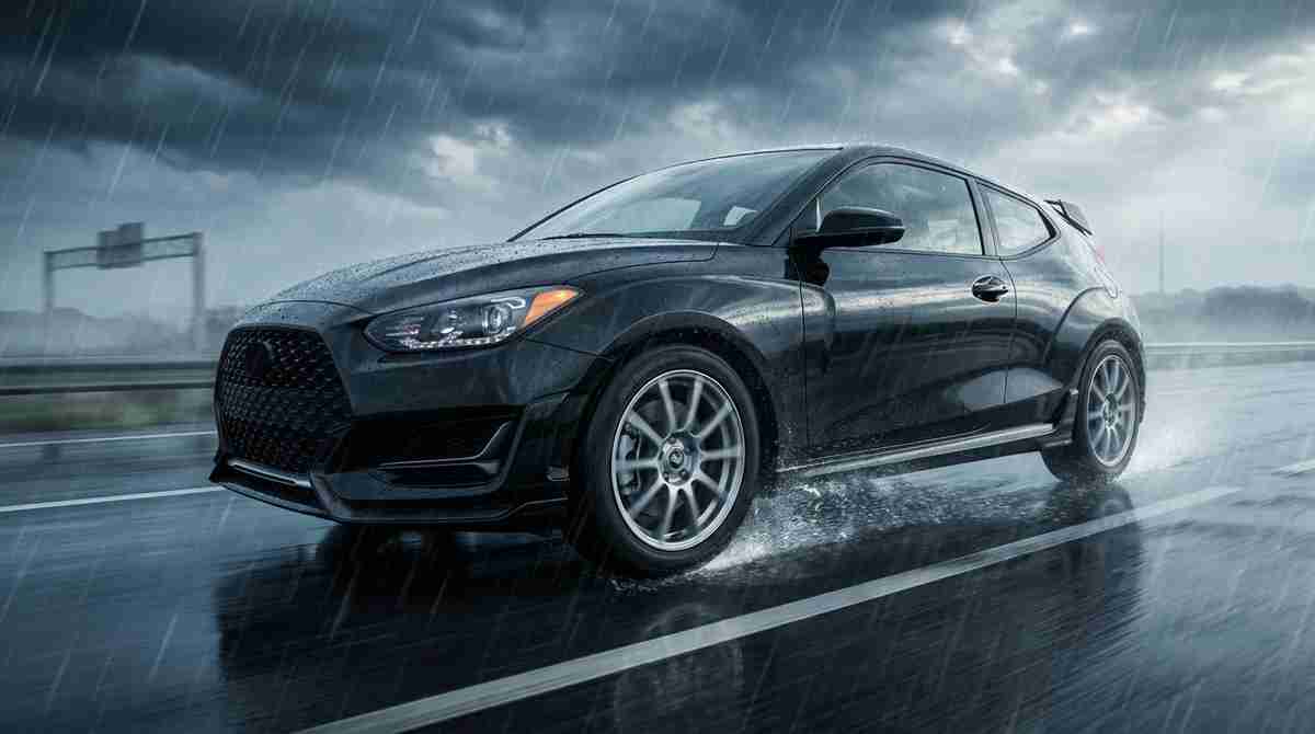 The Yokohama ADVAN A83A has limited wet weather capability — extra caution is advised in heavy rain.